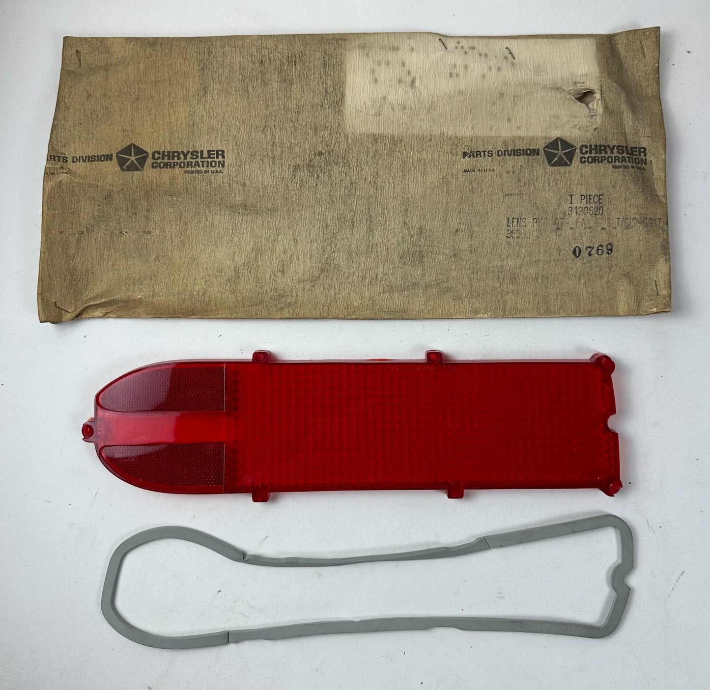 NOS Mopar Right Tail Lens 1970 Plymouth Road Runner & GTX Models #3420620