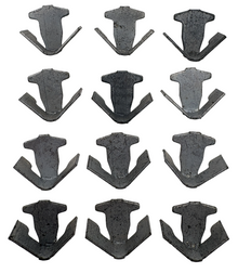 New Old Stock 12 Fender Moulding End Clip Set For 1942 Chrysler Models #974830