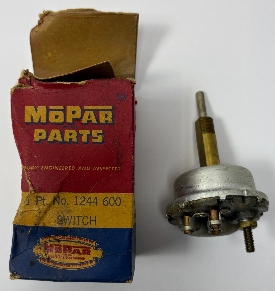 New Old Stock Map & Instrument Lamp Switch for 1949 DOdge Models Mopar #1244600
