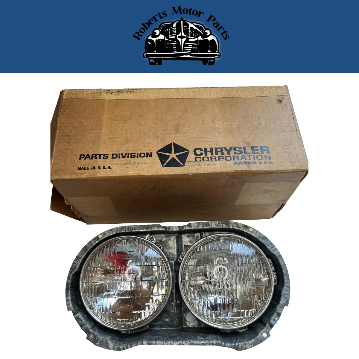 New Old Stock Right Dual Headlight Assembly 1960-1961 Plymouth Valiant #2076292