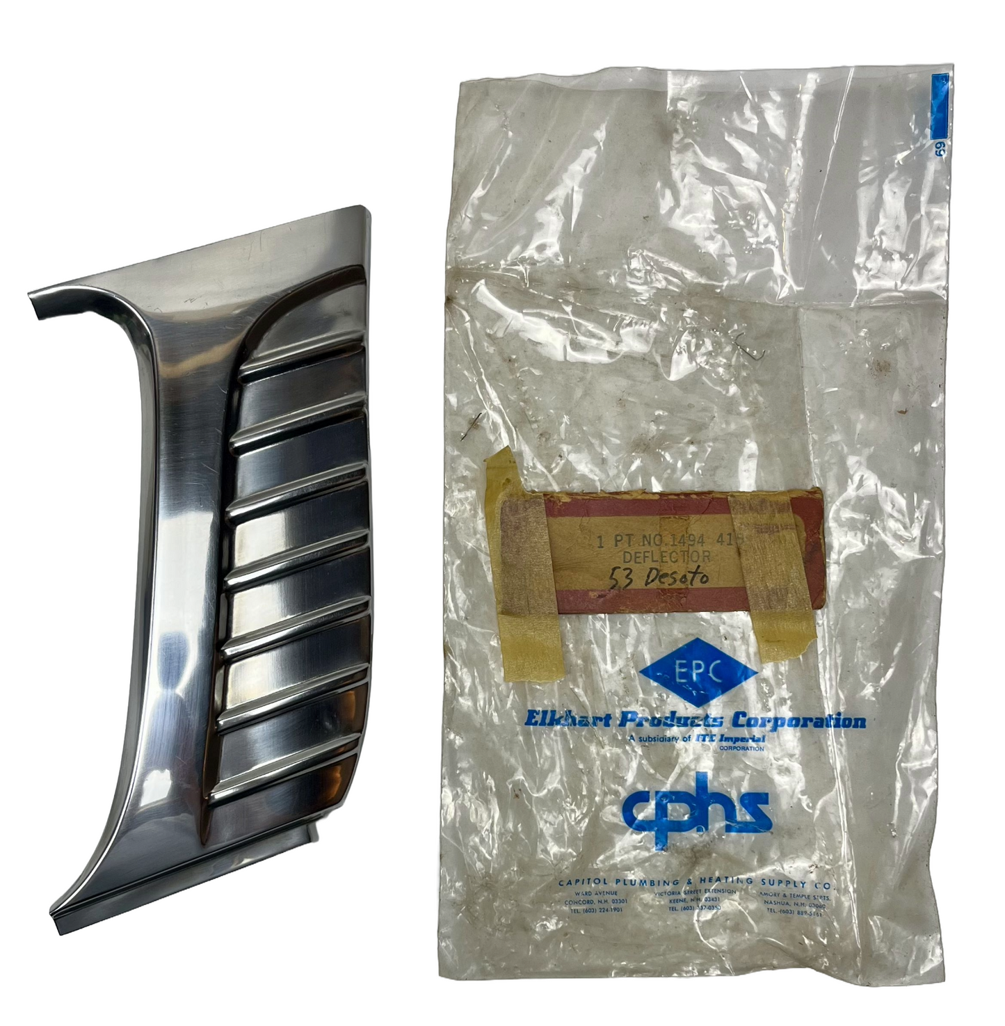 New Old Stock Right Front Fender Stone Guard for 1953 DeSoto Models #1494415