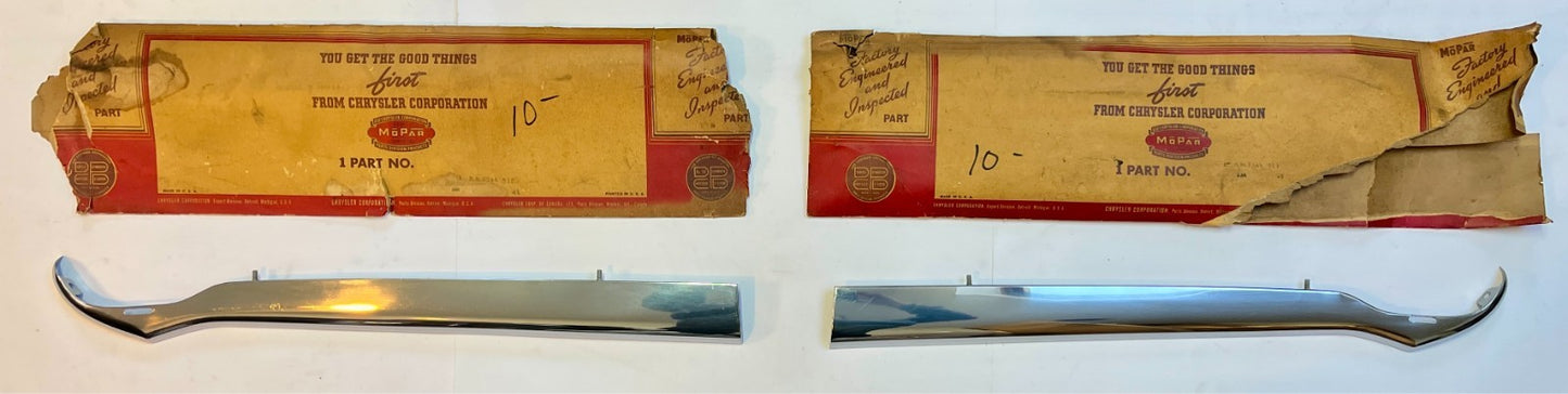 New Old Stock Lower Grille Bar for 1951 Plymouth Models Mopar #1346910 & 1346911