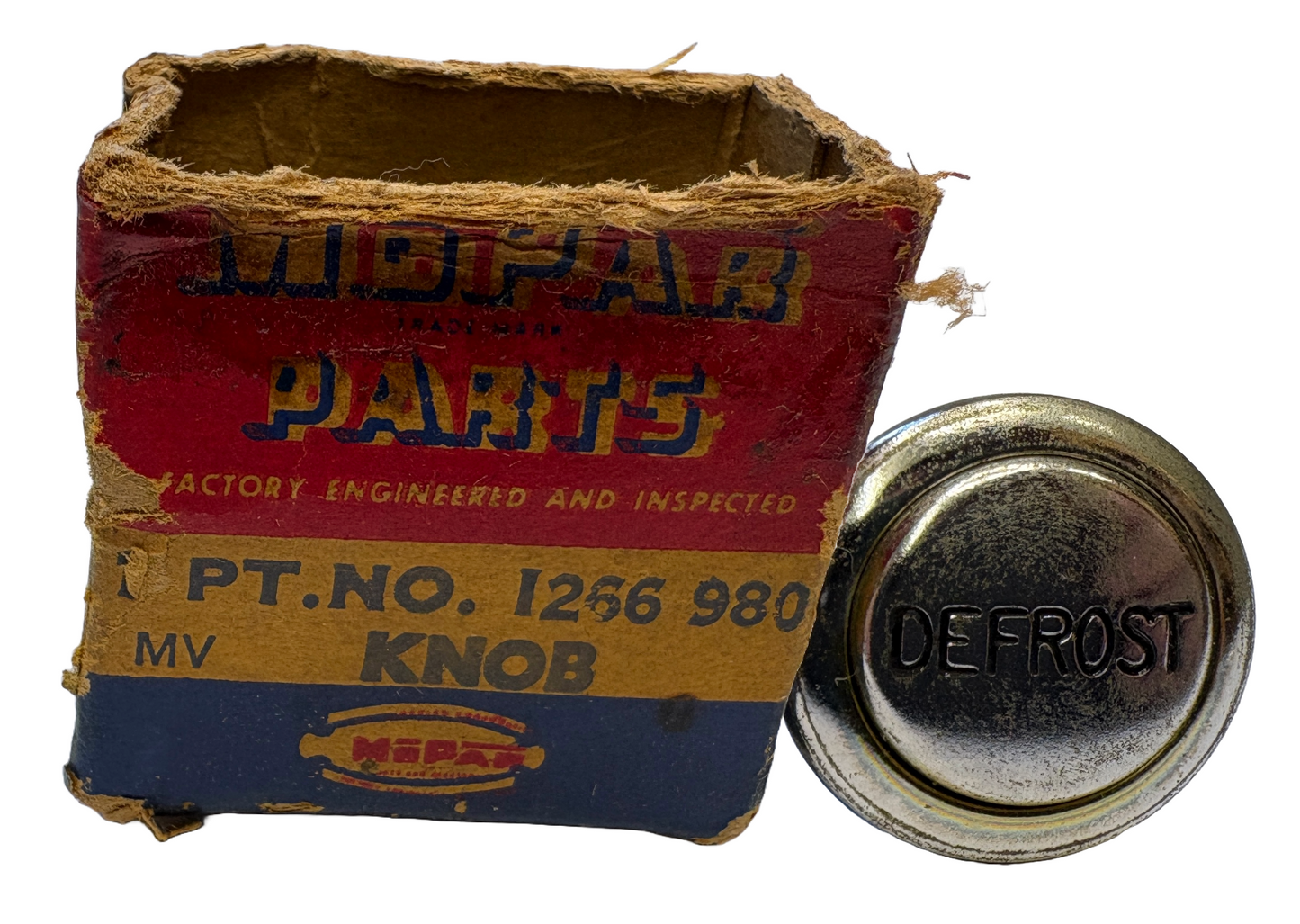 New Old Stock Defrost Knob for 1949-54 Plymouth/1949-52 Mopar Models #1266980