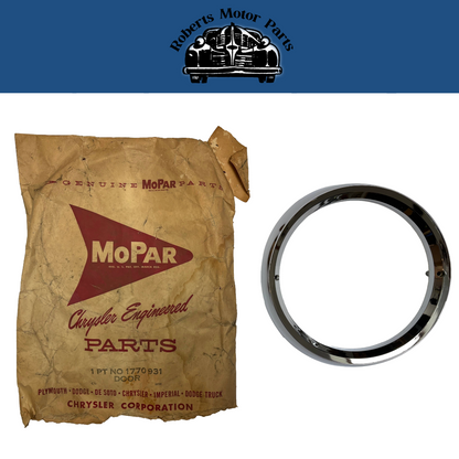 New Old Stock Left Front Headlamp Bezel Door For 1957 DeSoto Firesweep #1770931