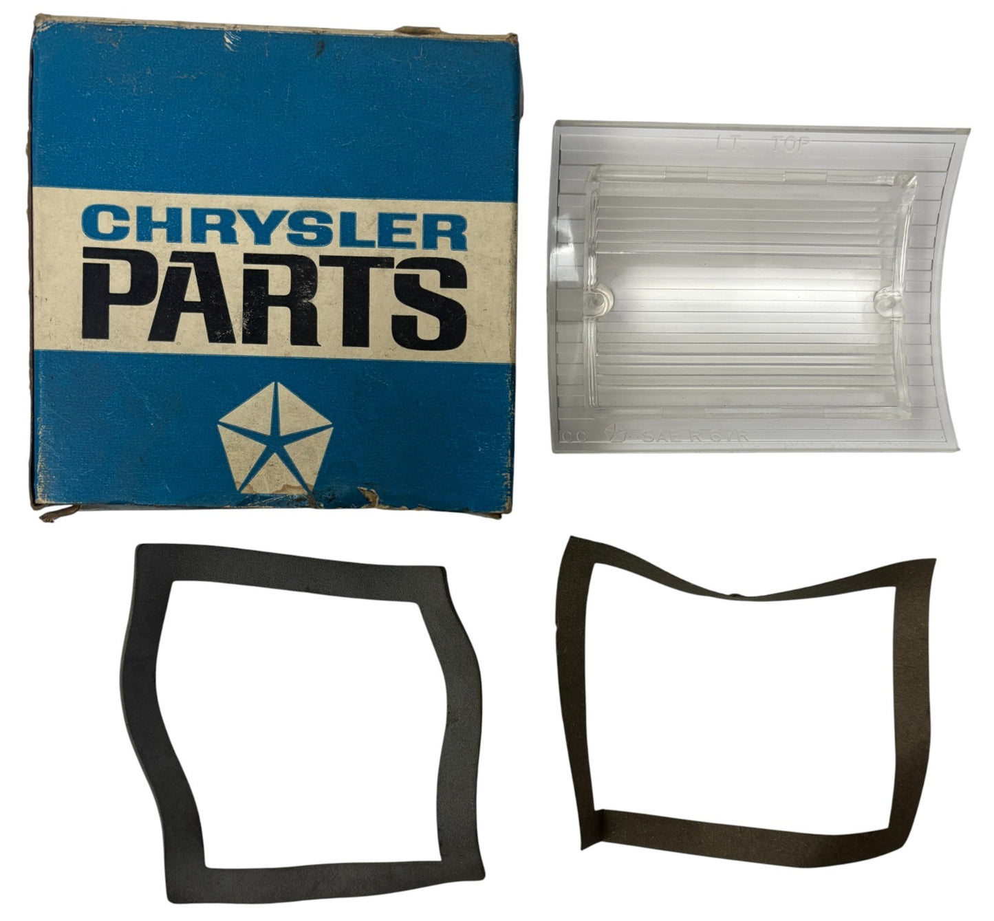New Old Stock Left Back Up Light Lens w/ Gasket for 1967 Plymouth #2808806