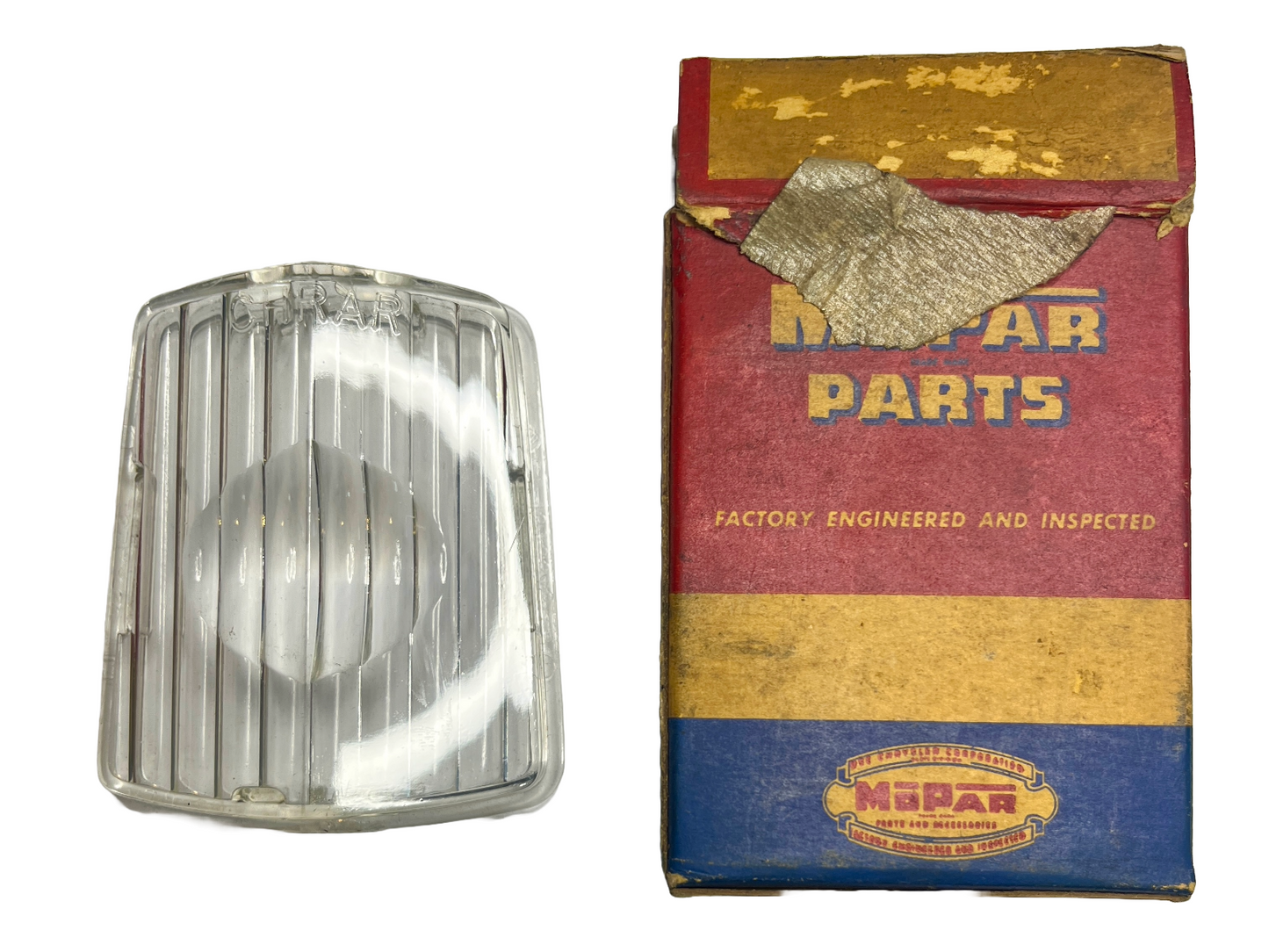 New Old Stock Clear Back-Up Lens For 1950–54 Chrysler DeSoto Imperial #1343343