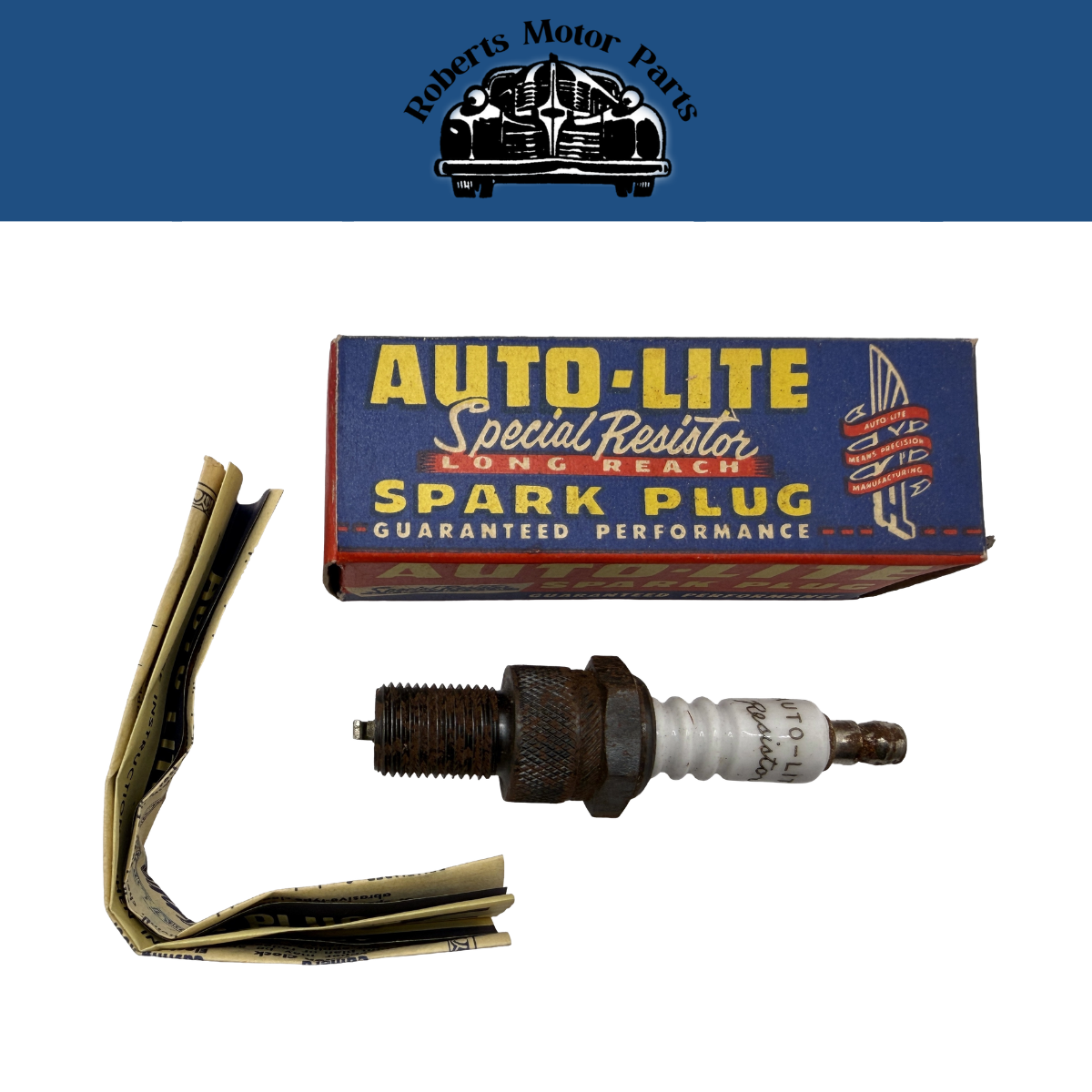 New Old Stock Autolite Resistor Spark Plug 14MM 1955 Chrysler Imperial #4GS-175