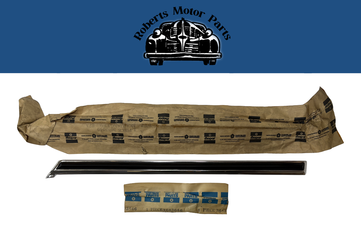 New Old Stock Right Fender Rear Moulding For 1972-1973 Chrysler Newport #3683646