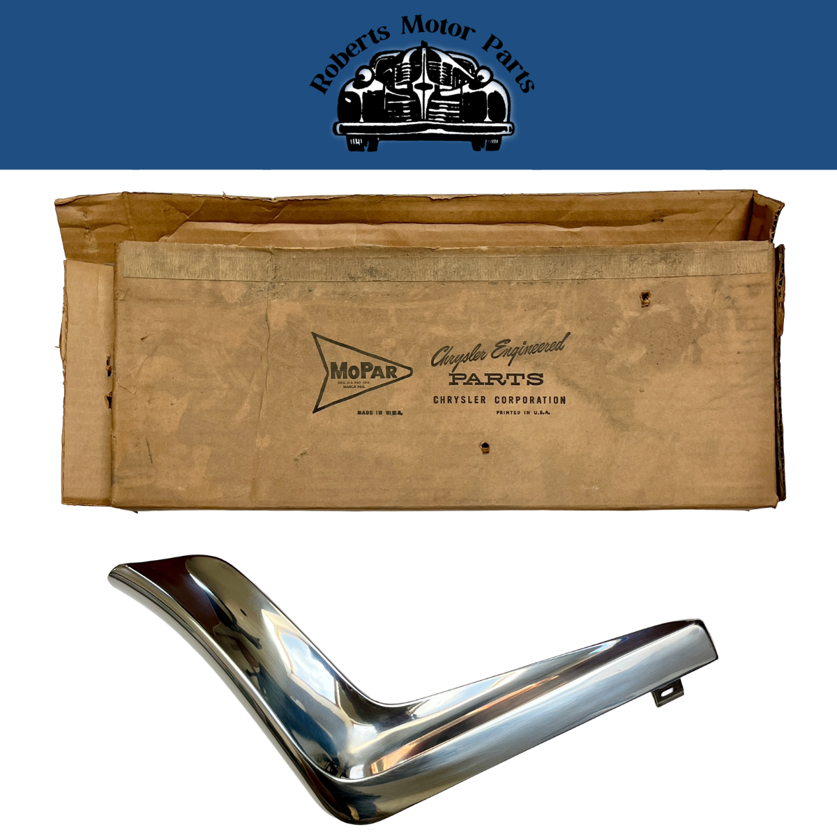 New Old Stock Right Q/Panel Deflector Pkg for 1960-61 Dodge Subs #2196400