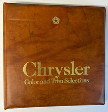 Original 1982 Chrysler Color and Trim Selector