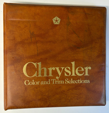 Original 1982 Chrysler Color and Trim Selector