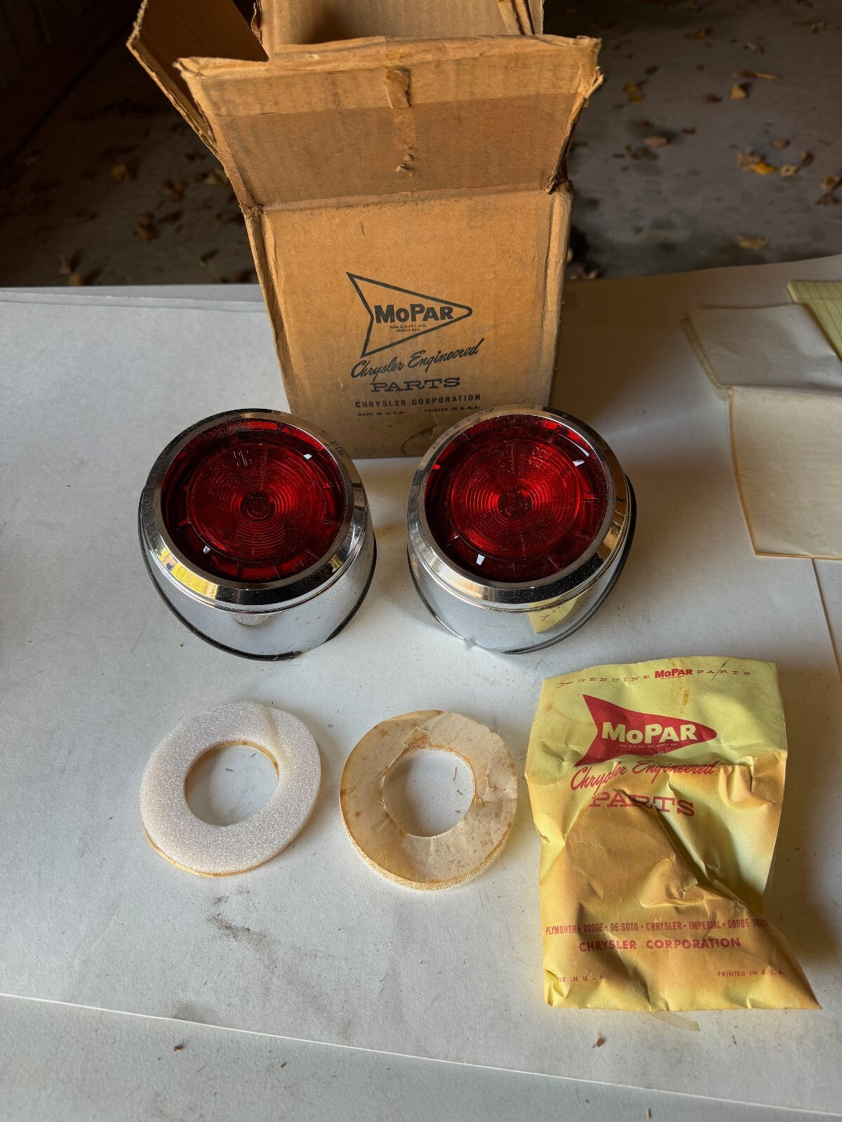New Old Stock Upper Taillight Package for 1961 Dodge Dart Mopar #2298756