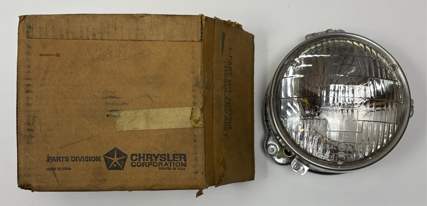 New Old Stock Headlight Assembly for 1961-66 Hi Beam Models Mopar #2097319