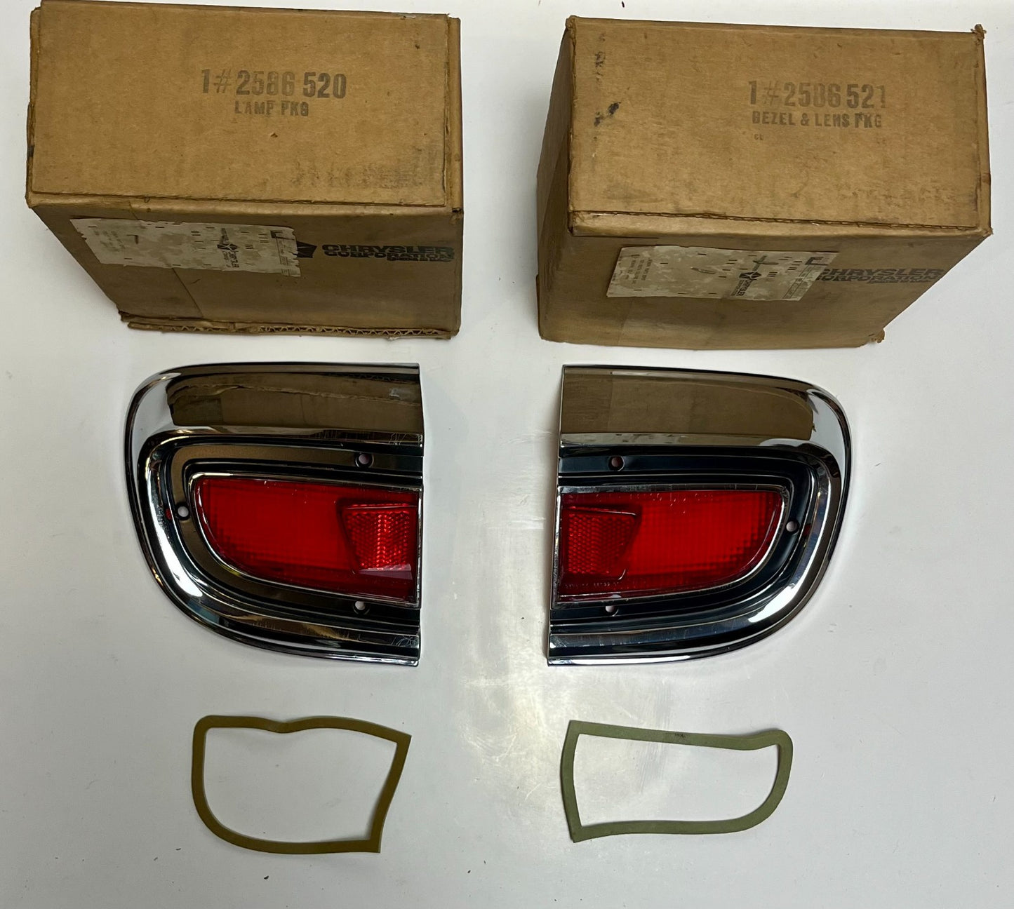 New Old Stock Stop & Signal Lamps for 1966 Dart Wagons Mopar #2586520 & #2586521