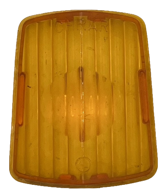 New Old Stock Back-Up Lens Amber for 1950-54 Chrysler/Imperial/DeSoto #1343343