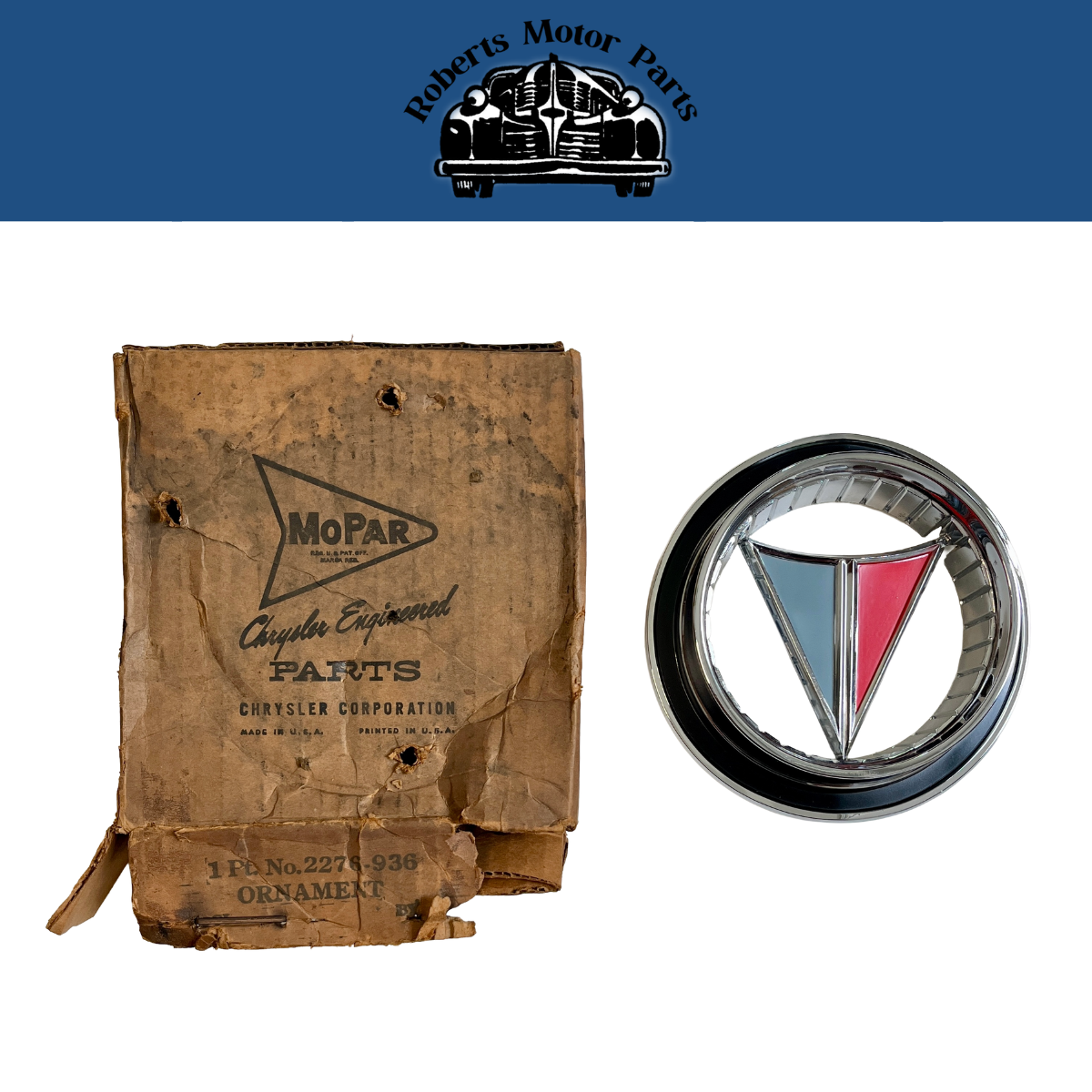 New Old Stock Grille Emblem For 1962-1963 Plymouth Valiant Signet Mopar #2276936