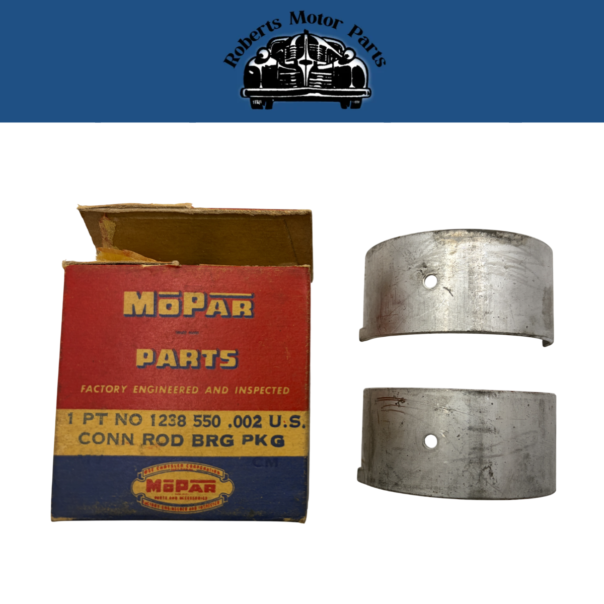 New Old Stock Mopar Rod Bearing .002 US 1933-1941 Plymouth Dodge 6 Cyl #1238550