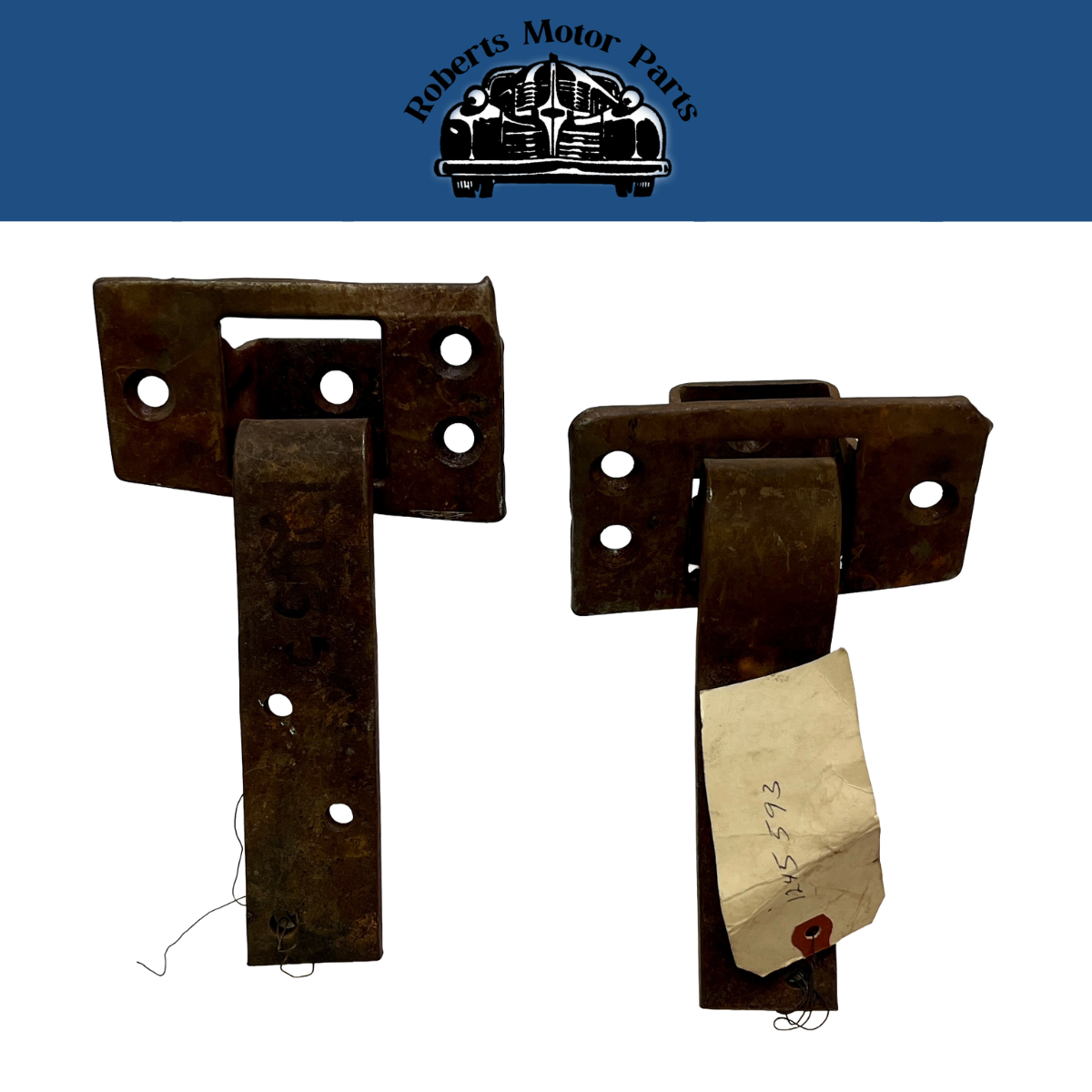 New Old Stock Rear Lower Door Hinges 1949-1952 Plymouth Sedan #1245592 & 1245593