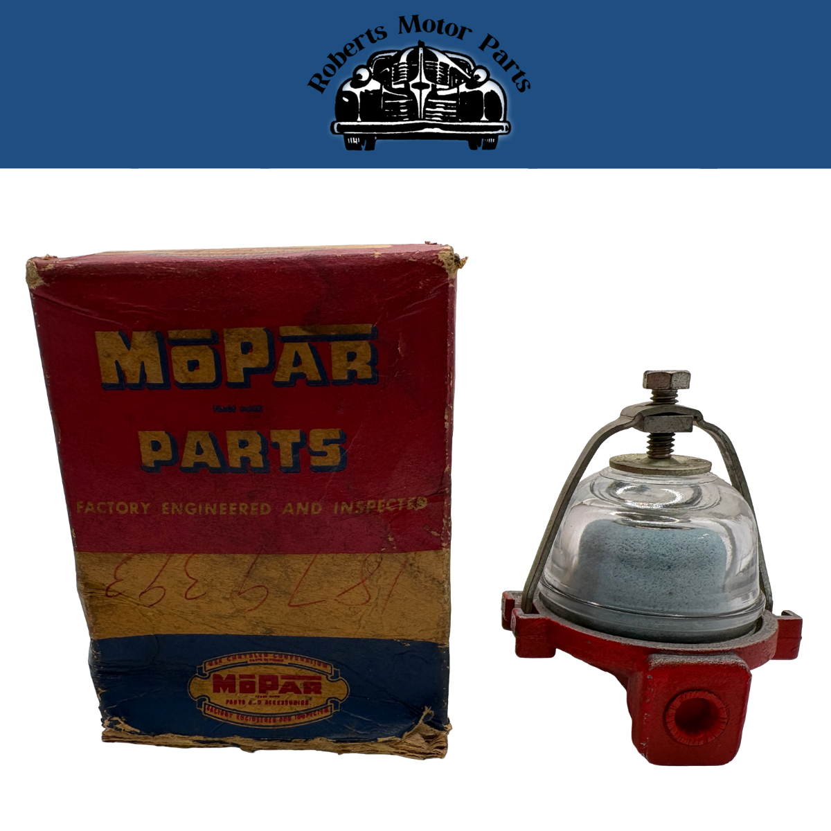 New Old Stock Glass Bowl Fuel Filter For 1955-1959 Mopar Models #1879393