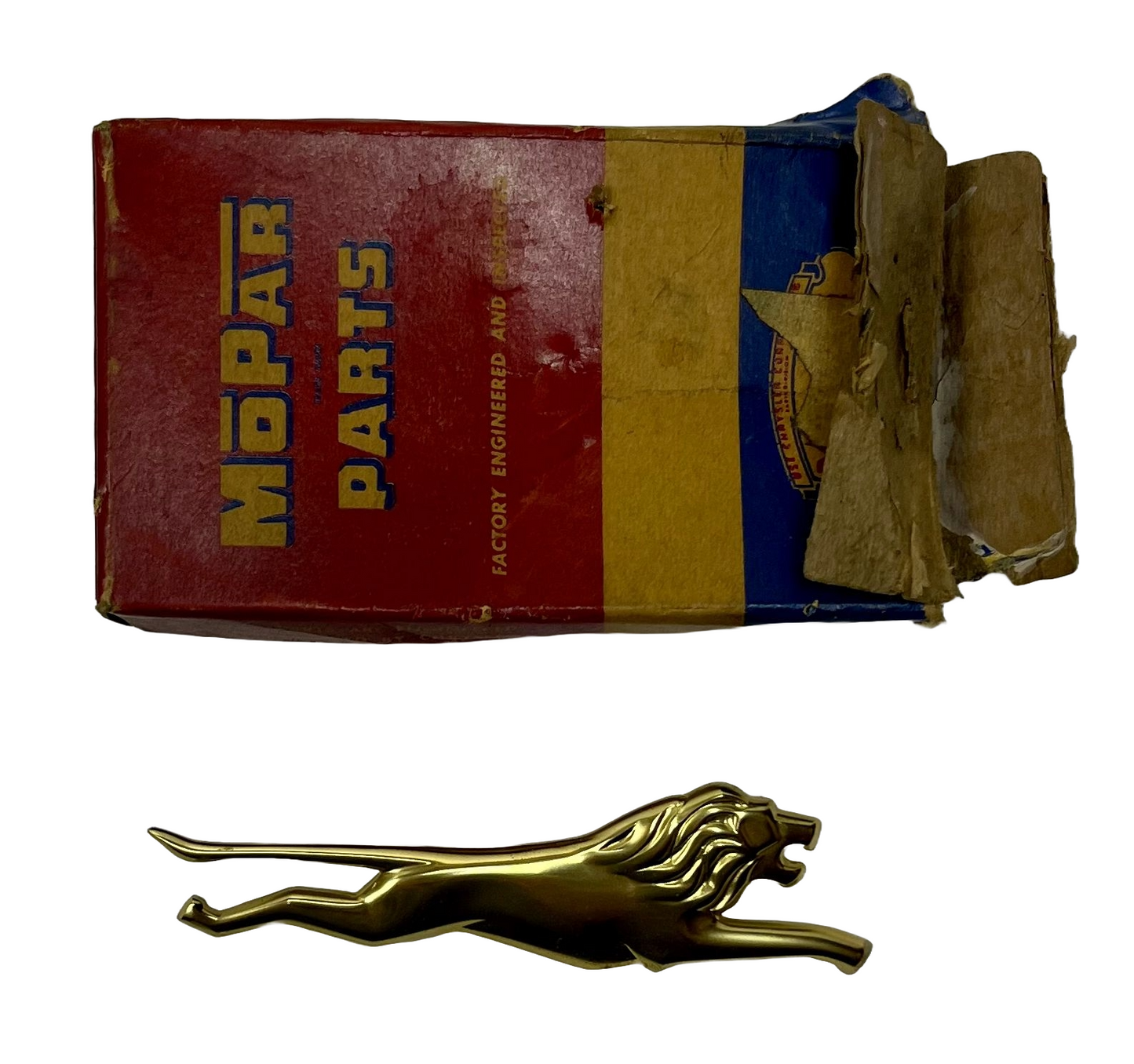 New Old Stock Right Hand Door Gold Ornament Lion for 1961 Chrysler #2094822