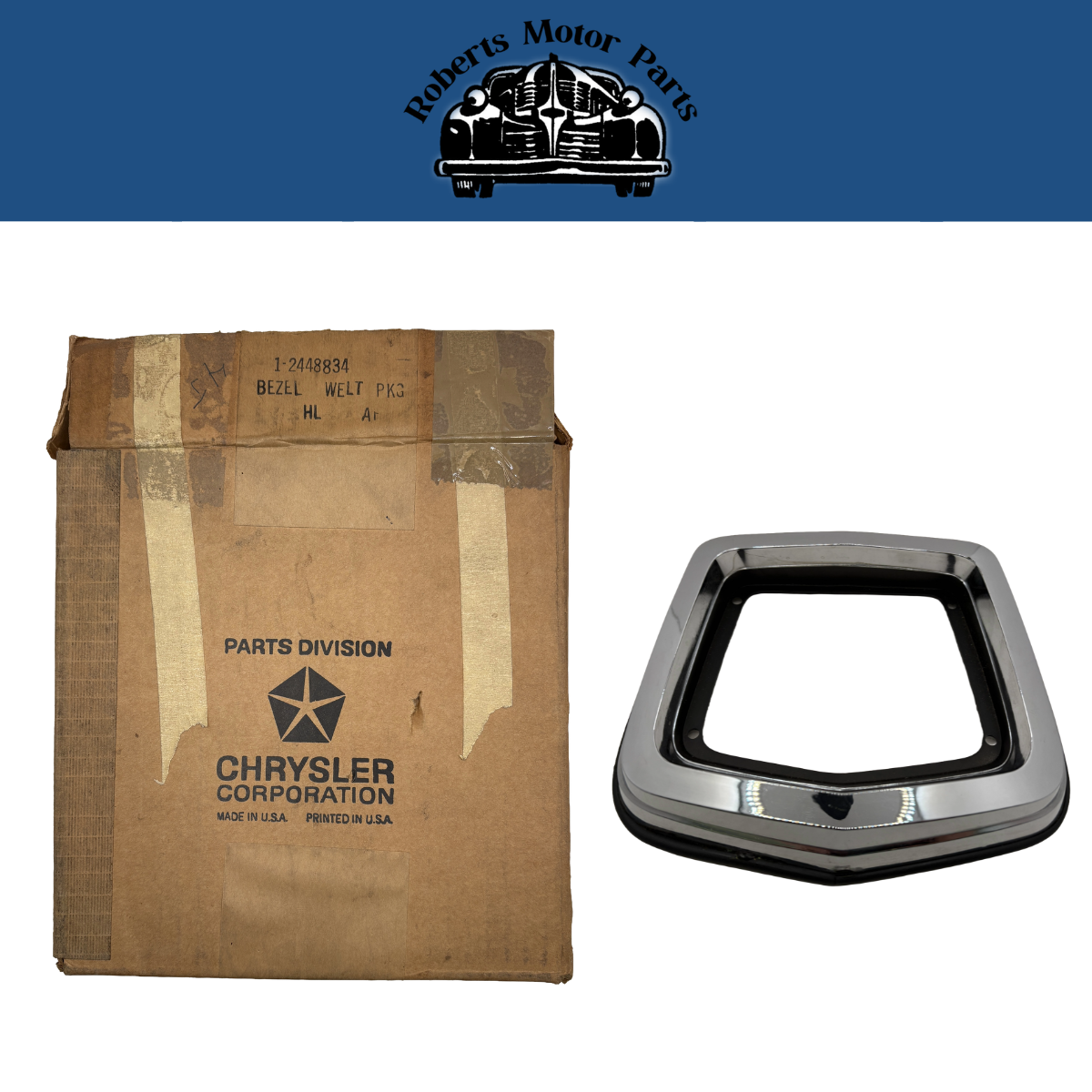 New Old Stock Outer Tail Bezel & Welt Pkg For 1964 Plymouth Wagon #2448834