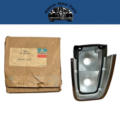 New Old Stock Left Taillight Housing for 1974 Chrysler Newport Models #3728037
