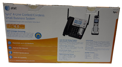 Used AT&T SynJ 4-Line Corded/Cordless Small Business Phone System #650530022753