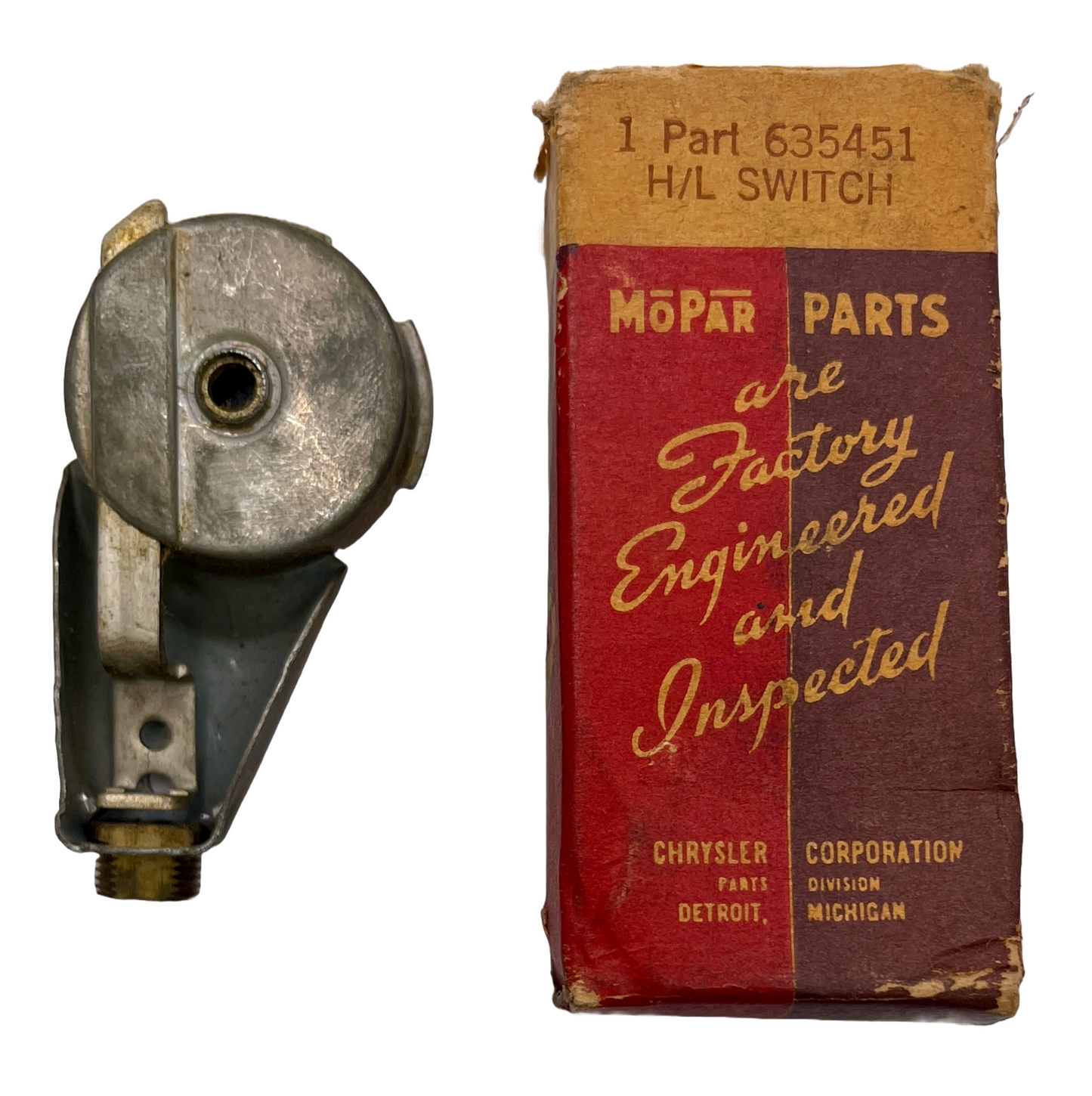 New Old Stock Headlight Switch for 1935-36 Plymouth/1935 Mopar Models #635451