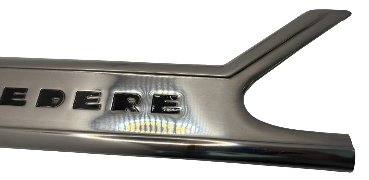New Old Stock LH Door Nameplate Emblem For 1956 Plymouth Belvedere #1694339