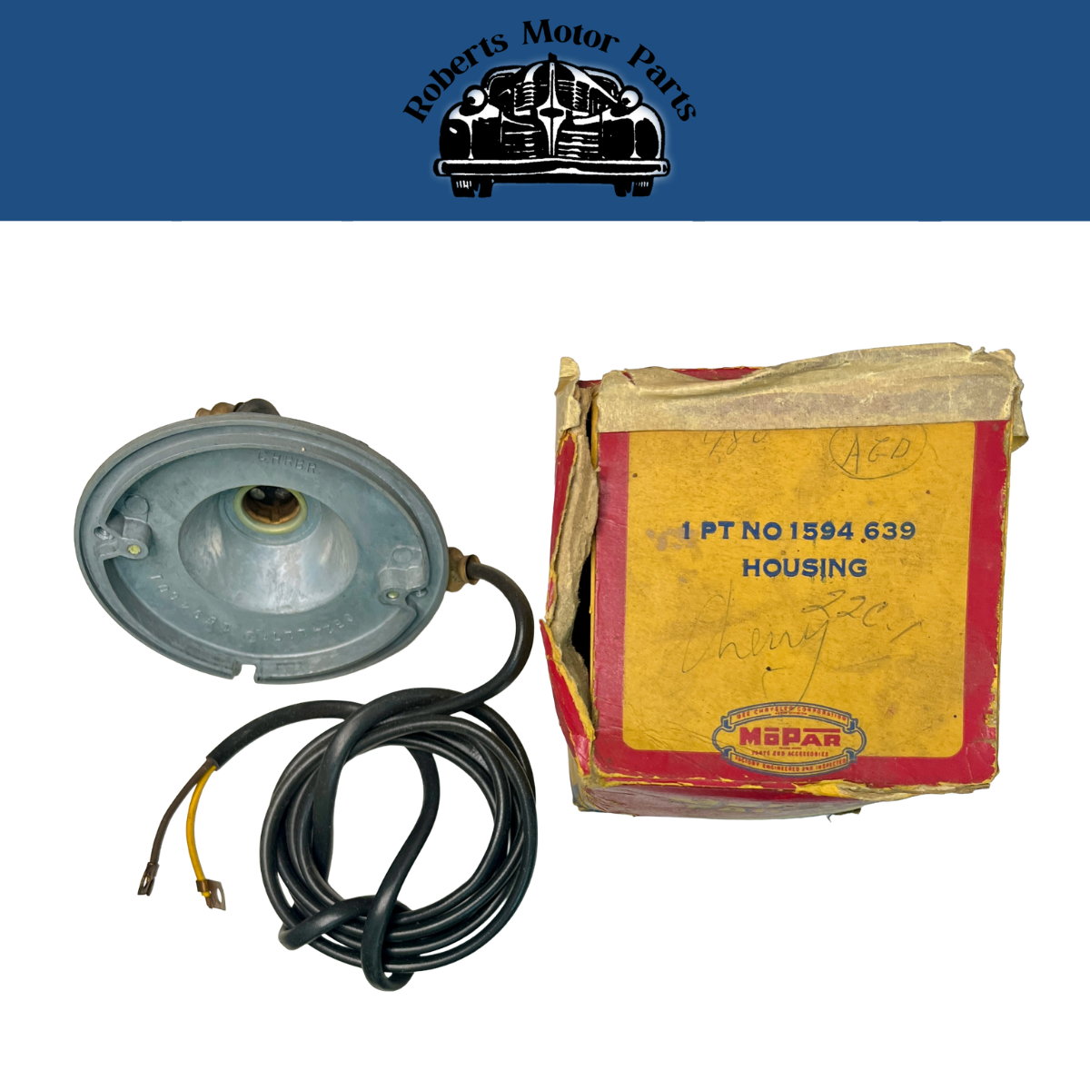 New Old Stock Right Parking Lamp Housing With Cable For 1955 Imperial #1594639