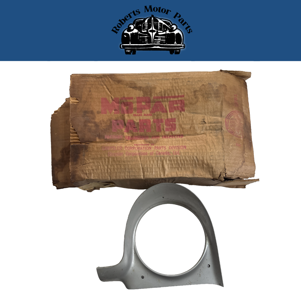New Old Stock Left Hand Headlight Bezel 1955-1956 Plymouth Savoy Plaza #1604797