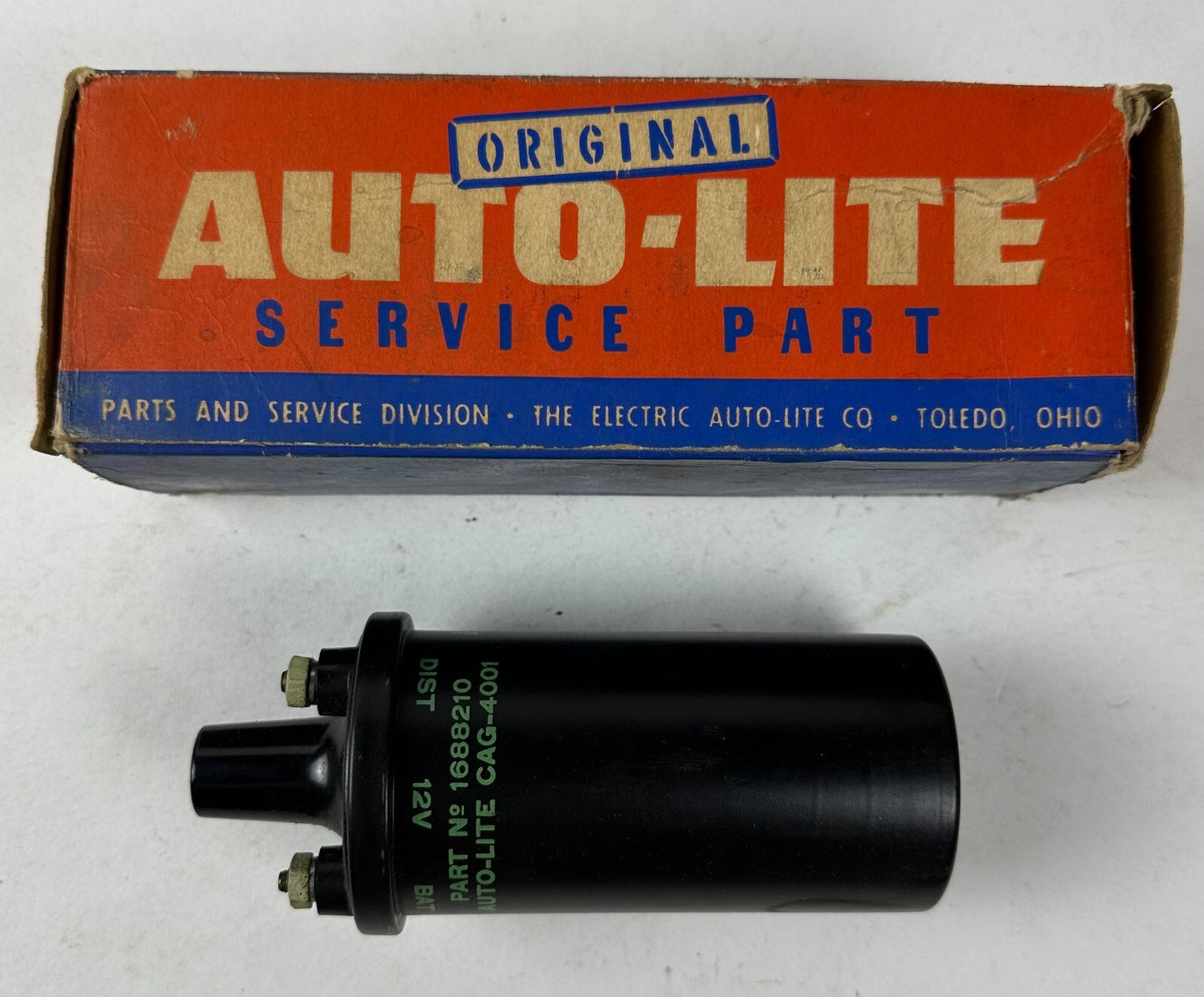 Mopar Ignition Coil 1956-9 Plymouth & Dodge 6 Cylinders NOS #1688210