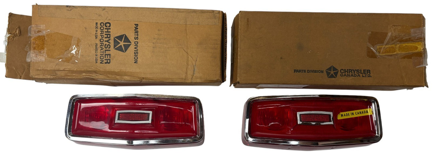 New Old Stock Tail Light Lenses for 1964 Plymouth Models #2495210 & 2495211
