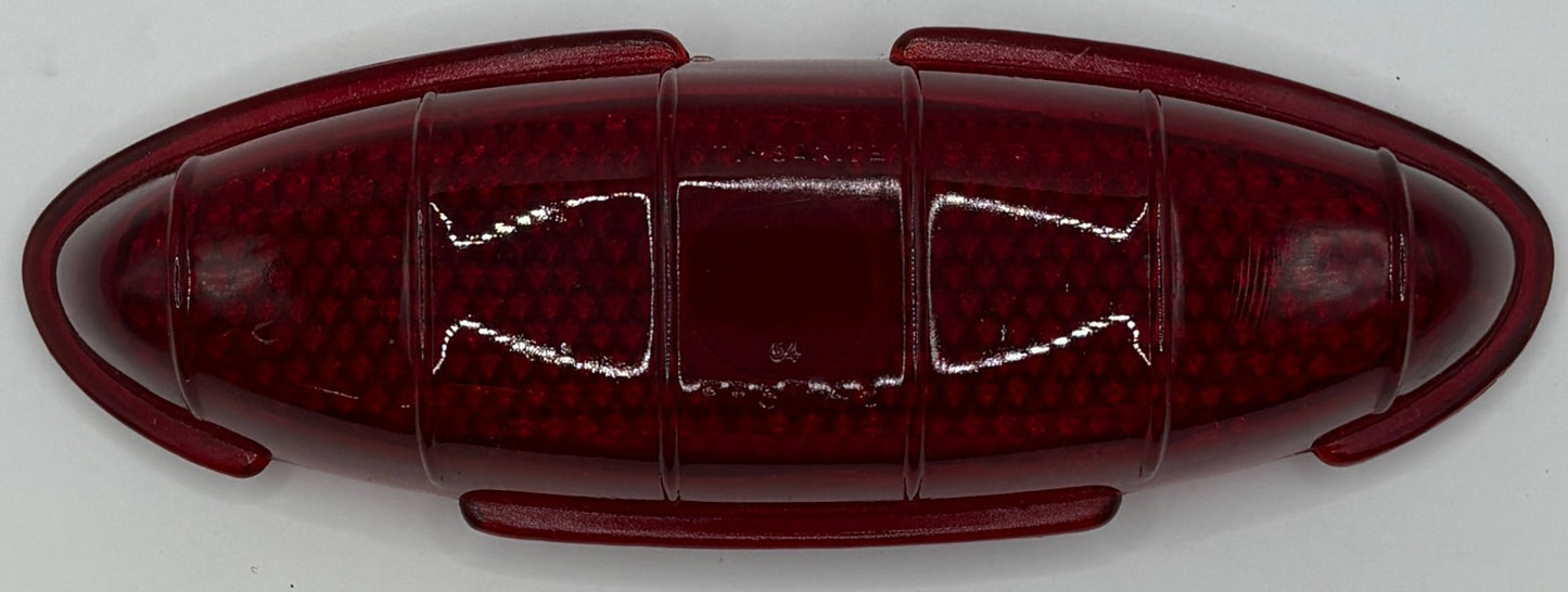 New Old Stock Red Glass Tail Light Lens for 1949-50 Ford Models #2747