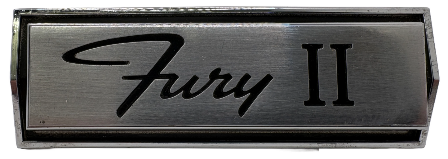 New Old Stock Fury II Center Grille Chrome Emblem for 1966 Plymouth #2579599
