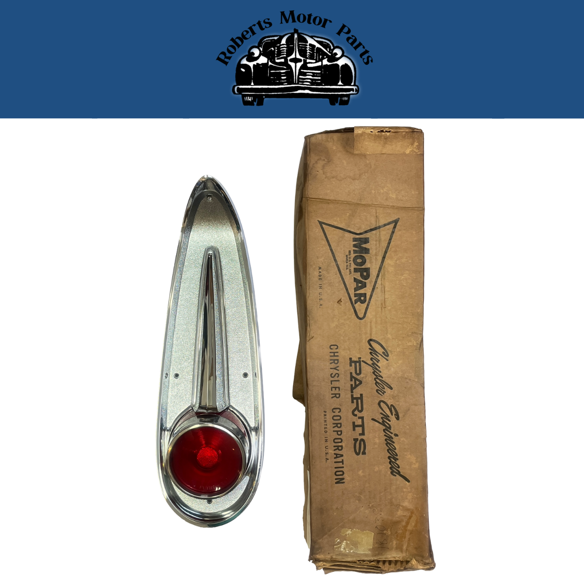 New Old Stock Taillight Assy for 1958 Plymouth 4-Door Suburban Models #1810387