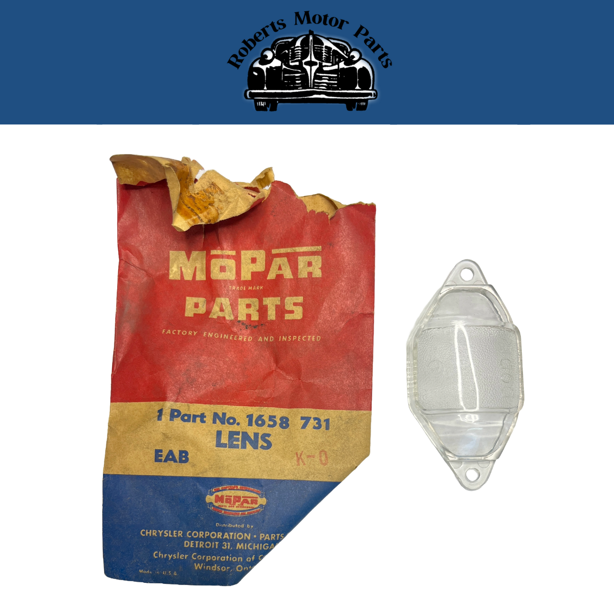 New Old Stock Left Hand License Plate Lamp Lens For 1956 Dodge Models #1658731