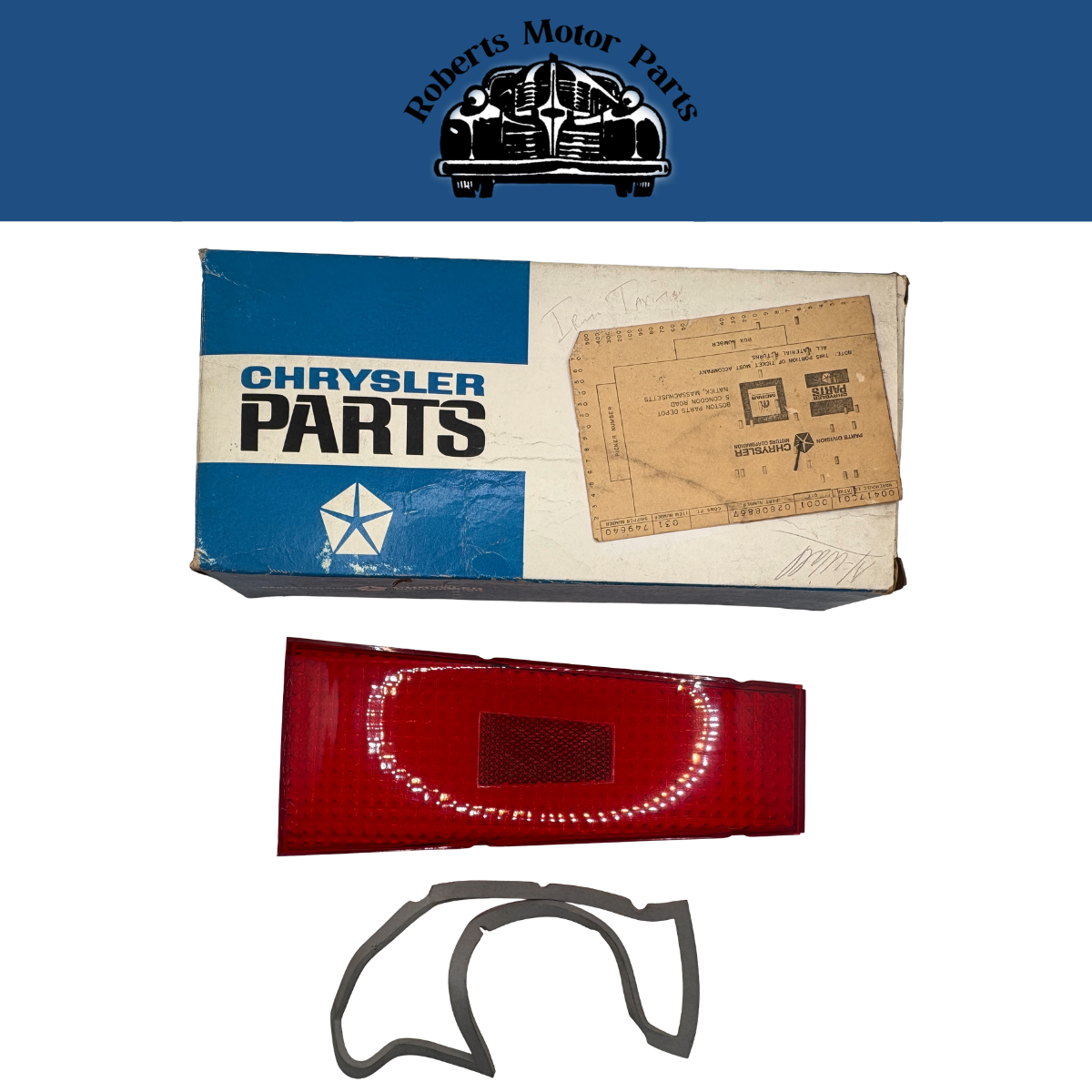 New Old Stock Left Tail Light Lens w/Gasket 1967 Dodge Coronet Charger #2808867