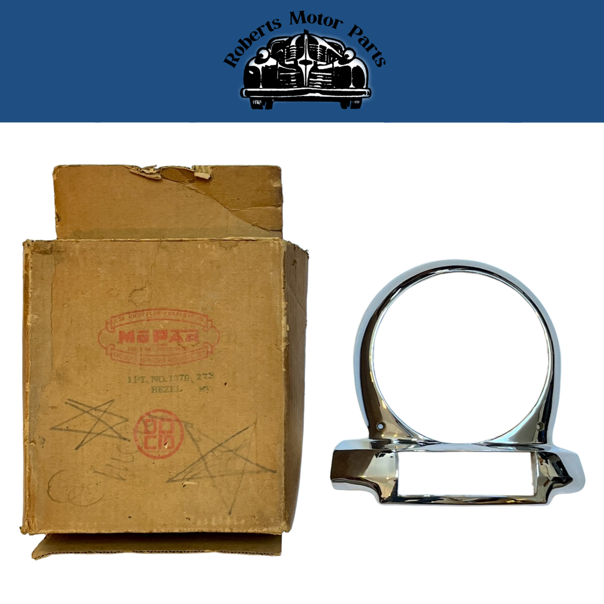 New Old Stock Right Hand Headlamp & Parking Lamp Bezel 1951 Chrysler #1370273