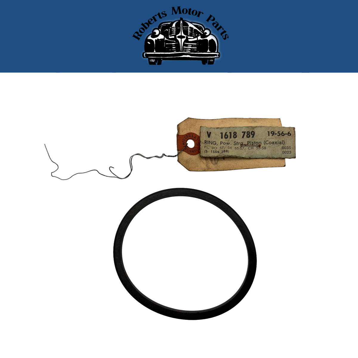 New Old Stock Power Steering Piston Ring Coaxial For 1955-1958 Mopar #1618789