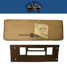 New Old Stock Tan Dash Radio Bezel For 1968-1969 Plymouth Dodge B-Body #2889695