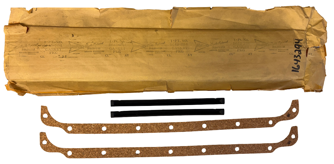 New Old Stock Oil Pan Gasket Set for 1956-58 Plymouth 8 Cylinder Models #1643294