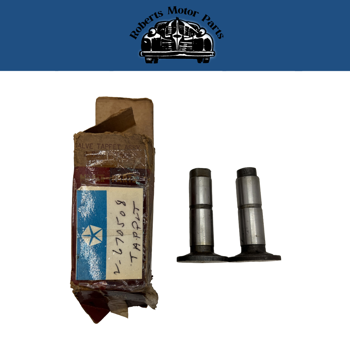 New Old Stock Flathead 6 Tappet Standard Pair For 1935-1959 Mopar Models #670508