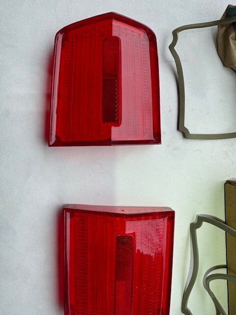New Old Stock Tail Light Lens Pair for 1966 Plymouth Fury #2585031 & 2585032