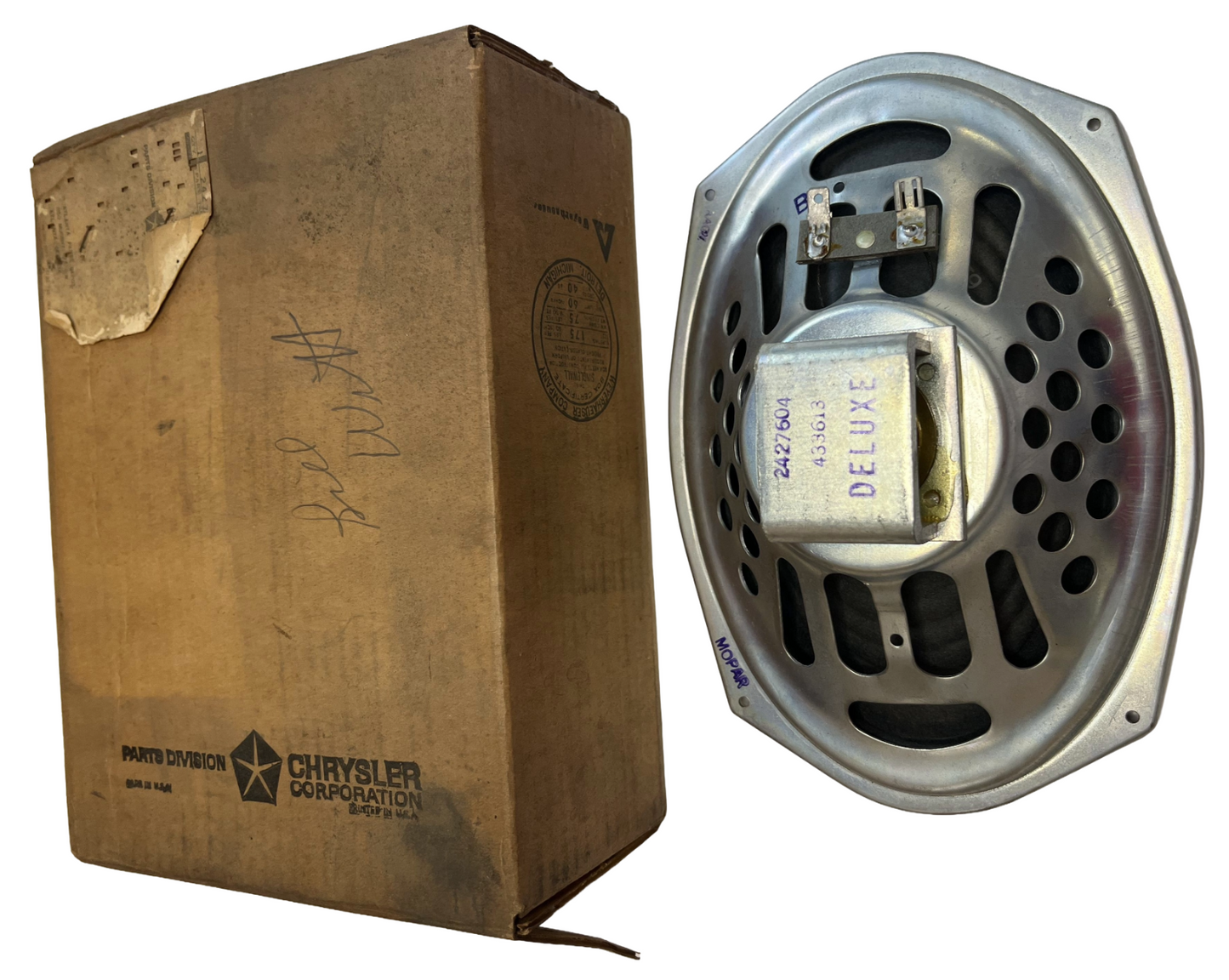 New Old Stock Instrument Panel Speaker & Cover For 1966 Chrysler Models #2427604