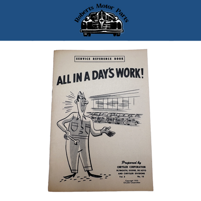 Original Ross Roy All In A Days Work Book 1950 Chrysler Vol 3 No 10