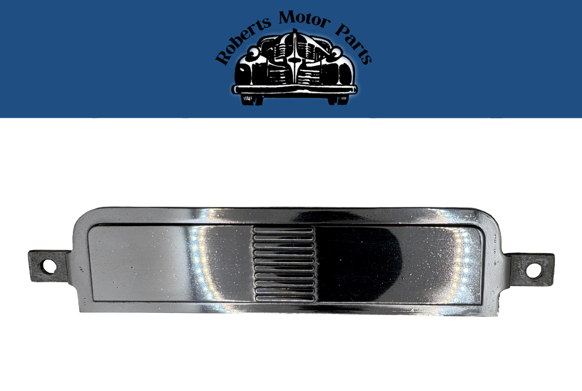 Used Old Stock Chrome Radio Delete Plate For 1949-1950 Plymouth Models #1248699