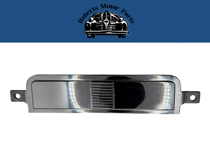 Used Old Stock Chrome Radio Delete Plate For 1949-1950 Plymouth Models #1248699