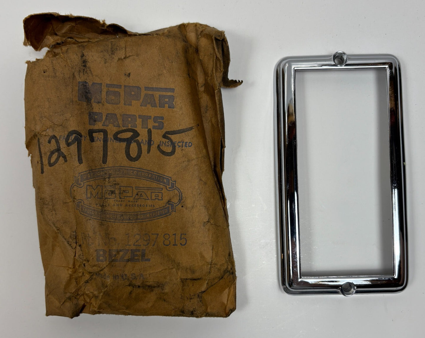 New Old Stock Right Park Lamp Bezel for 1949 Plymouth Models Mopar #1297815
