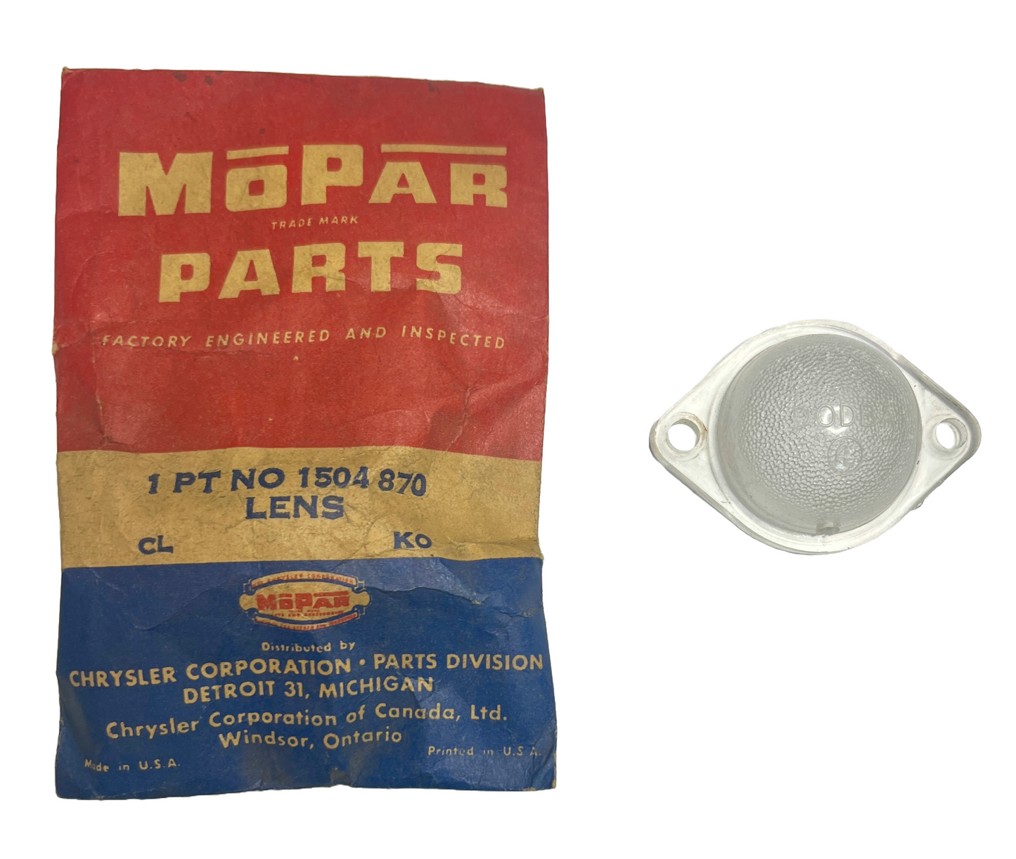 New Old Stock License Plate Lens For 1955–75 Dodge Truck Models Mopar #1504870